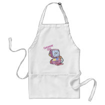 Cute Computer Chic Design aprons