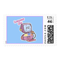 Cute Computer Chic Design postage by geekme Cute Computer Chic Design postage