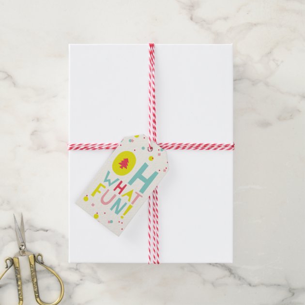 Cute Confetti Oh What Fun Dots Holiday Gift Tag Pack Of Gift Tags-2