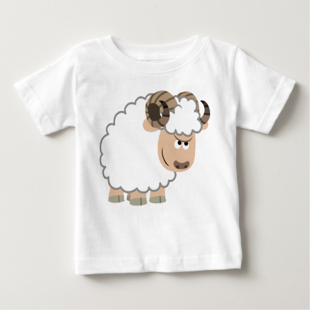 Cute Confident Cartoon Ram Baby T-Shirt