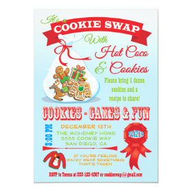 Cute Cookie Exchange Swap Invitation