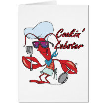 cute cookin cooking lobster cartoon greeting cards