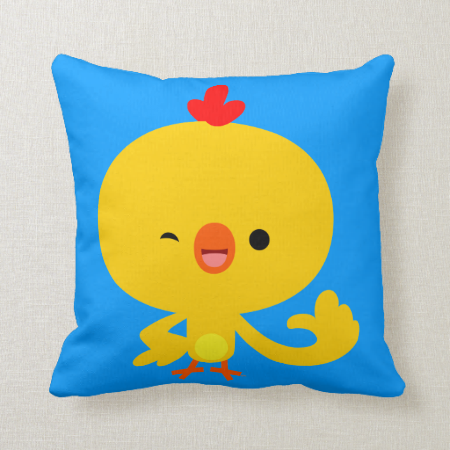 Cute Cool Cartoon Chicken Pillow