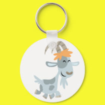 Cute Cool Cartoon  Goat Keychain