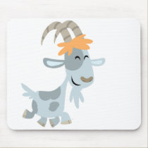 Cute Cool Cartoon Goat Mousepad by Lioness_Graphics Cute Cool Cartoon Goat Mousepad