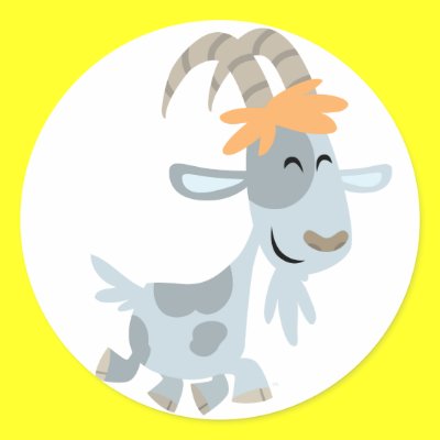 Cute Cool Cartoon  Goat Sticker by Lioness_Graphics