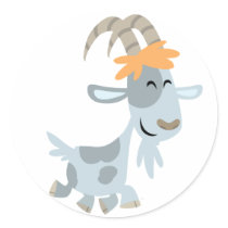 Cute Cool Cartoon Goat Sticker by Lioness_Graphics Cute Cool Cartoon Goat Sticker