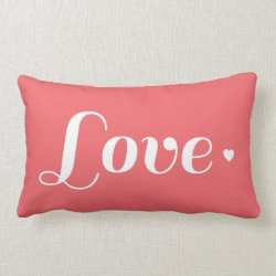 Cute Coral Love Heart Pillows