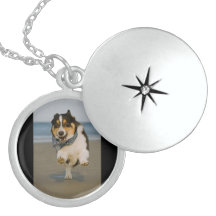 Cute Cori Running & Jumping on Beach Necklaces