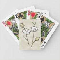 Cute Cotton Boll Playing Cards playing cards