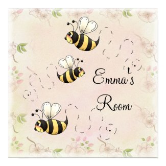 Cute Country Bees to Personalize Poster