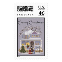 Cute Country Christmas Postage Stamp