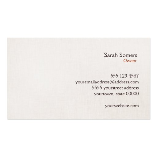 Cute Country Floral Wood Consignment Boutique Business Card Templates (back side)