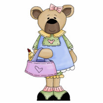 Cute Country Girl Teddy Bear photo sculptures by animalmadness Cute Country Girl Teddy Bear photo sculptures