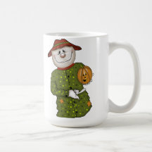 Cute Country Scarecrow Folk Art Coffee Mugs