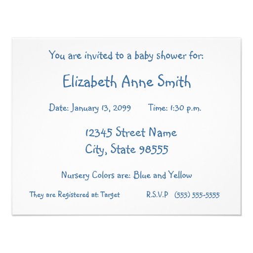 Cute Country Style Blue Squirrel Baby Shower Invitations