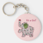 Cute Country Style Pink Elephant Baby Girl Keychains