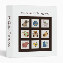 Cute Country Style Quilt Pattern Organizer 3 Ring Binders