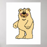 cute country style tan bear posters