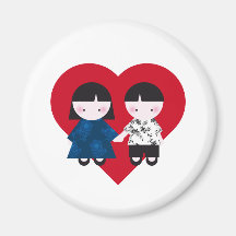 Cute couple magnet