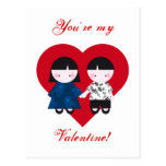 Cute couple postcards