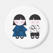 Cute couple refrigerator magnets