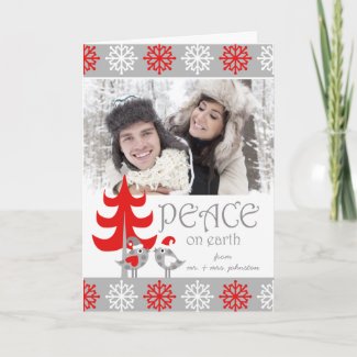 CUTE COUPLE&#39;S FIRST CHRISTMAS HOLIDAY PHOTO CARD