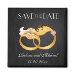 Cute "couple's ring" Save the Date magnets