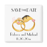 Cute "couple's ring" Save the Date magnets