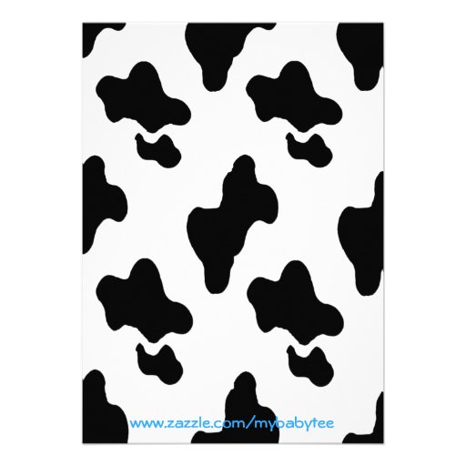 Cute cow boys birthday invitation