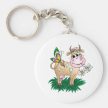 Cute Cow & Butterfly Key Chain