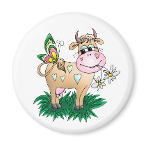 Cute Cow & Butterfly magnets