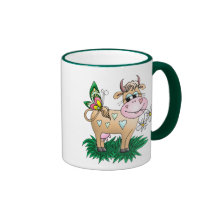 Cute Cow & Butterfly Mug
