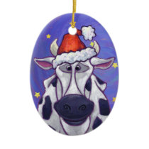 Cute Cow Christmas Ornament