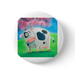 Cute cow folk art painting Gordon Bruce Buttons Cute cow folk art painting Gordon Bruce Buttons