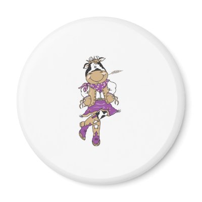 Cute Cow Girl Cow Fridge Magnets by doonidesignsanimals