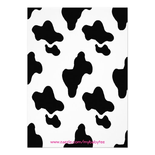 Cute cow girls birthday invitation