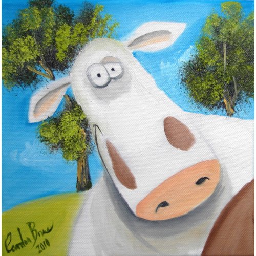 CUTE COW ILLUSTRATION print