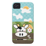 Cute Cow iPhone 4 Case Mate Initial