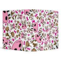 Cute Cow Pattern Avery Binder