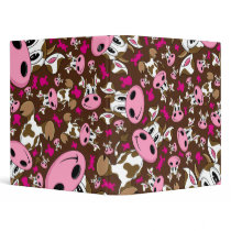 Cute Cow Pattern Avery Binder