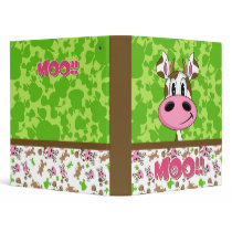 Cute Cow Pattern Avery Binder