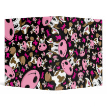 Cute Cow Pattern Avery Binder
