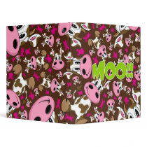 Cute Cow Pattern Avery Binder
