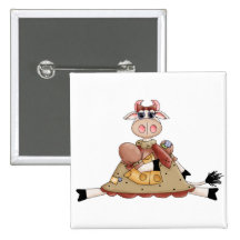 Cute Cow Pinback Buttons
