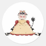 Cute Cow Round Sticker