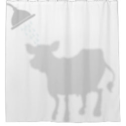 Cute Cow Shadow Silhouette Shadow Buddies Shower Shower Curtain