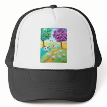 CUTE COW SHEEP FOLK ART MESH HATS