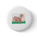 Cute Cow with Flower in Mouth buttons by doonidesignsanimals Cute Cow with Flower in Mouth buttons