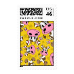 Cute Cow Yellow Postage Stamp